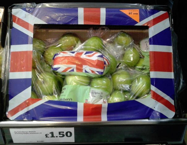 Sainsbury's British Apples. Not yet the season, but it is important to be local!